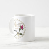 バラの結婚指輪 ウェディングマグ コーヒーマグカップ (正面左)