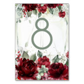 バラの結婚表番号カードのアーバー テーブルナンバー (裏面)