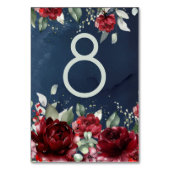 バラの結婚表番号カードのアーバー テーブルナンバー (裏面)