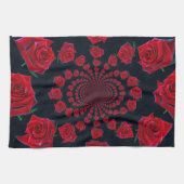 バラの美しい:フローラファンタジー カスタマイズ キッチンタオル (横)