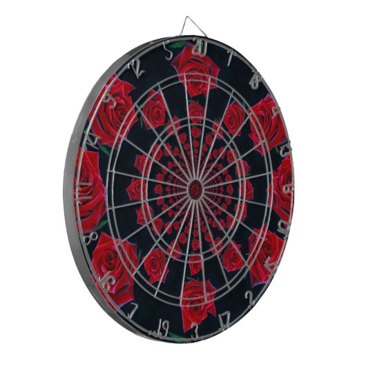 バラの美しい:フローラファンタジー ダーツボード (正面左)