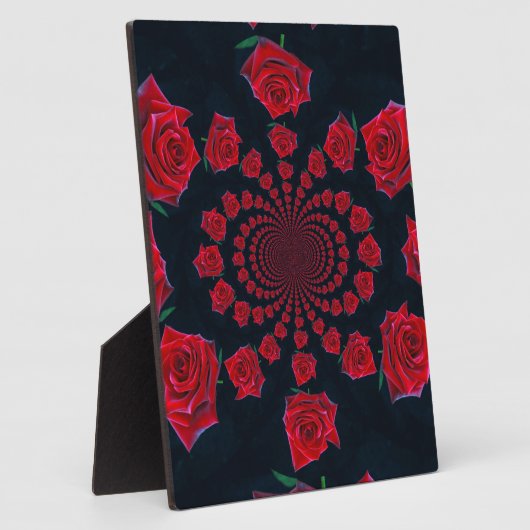バラの美しい:フローラファンタジー フォトプラーク (側面)