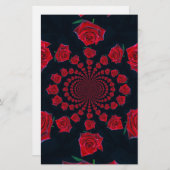 バラの美しい:フローラファンタジー 便箋 (正面/裏面)