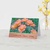 バラの美しい-誕生日カード カード (黄色い花)