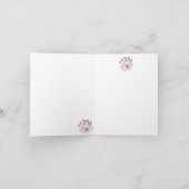 バラの背景の春の花をありがとう サンキューカード (内部)