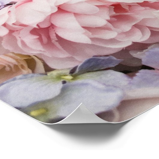 バラの背景 ポスター (角)