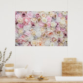 バラの背景 ポスター (キッチン)