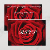 バラの背結婚景の花/Sweet sixteenRSVP 出欠カード (正面/裏面)