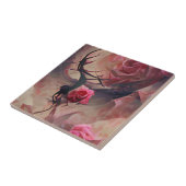 バラの胸暗黒ファンタジーグラフィック抽象芸術アート タイル (側面)