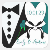 バラの色をイベントに合わせて変更! スクエアシール (正面)