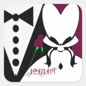 バラの色をイベントに合わせて変更! スクエアシール (正面)