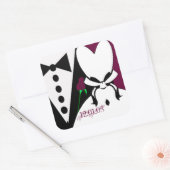 バラの色をイベントに合わせて変更! スクエアシール (封筒)