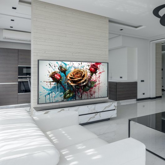 バラの花とバラの芽 ポスター