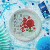 バラの花と賢いことわざ – 知恵 ペーパープレート (パーティー)