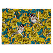 バラの花と金魚 ラージペーパーバッグ (裏面)