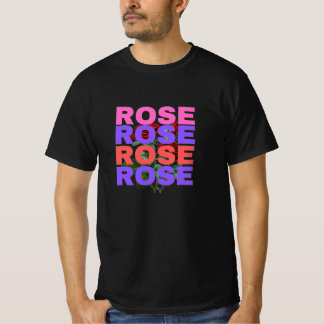 バラの花のタイポグラフィーTシャツ Tシャツ