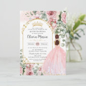 バラの花のドレス クイーンセーニョーラ スウィート16 招待状 (スタンド正面)