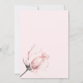 バラの花のブーケ　ピンクとネイビーブルーのボヘミアンスタイルの結婚式前パーティー 招待状 (裏面)