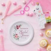 バラの花のブーゲンビリア フラワー ケーキ ブライダル シャワー ペーパープレート (パーティー)