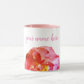 バラの花の写真、名前を追加Combo Mug マグカップ (中央)