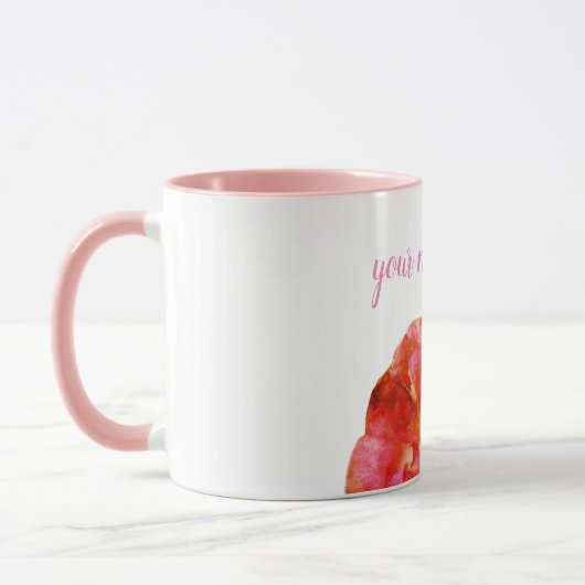 バラの花の写真、名前を追加Combo Mug マグカップ (左)