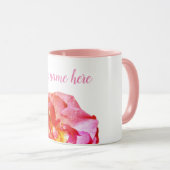 バラの花の写真、名前を追加Combo Mug マグカップ (正面右)