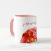 バラの花の写真、名前を追加Combo Mug マグカップ (正面左)