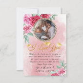 バラの花の写真 妻 アニバーサリー カード (正面)