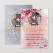 バラの花の写真 妻 アニバーサリー カード (正面/裏面)