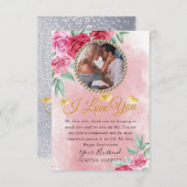 バラの花の写真 結婚記念日 カード (正面/裏面)