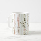 バラの花の抽象画 コーヒーマグカップ (正面左)