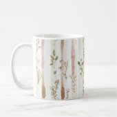 バラの花の抽象画 コーヒーマグカップ (左)