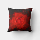 バラの花の流水色絵を描の クッション (裏面)