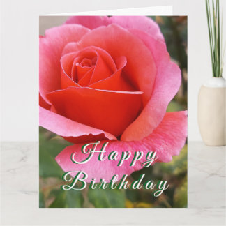 バラの花の誕生日カスタマイズ可能カード カード