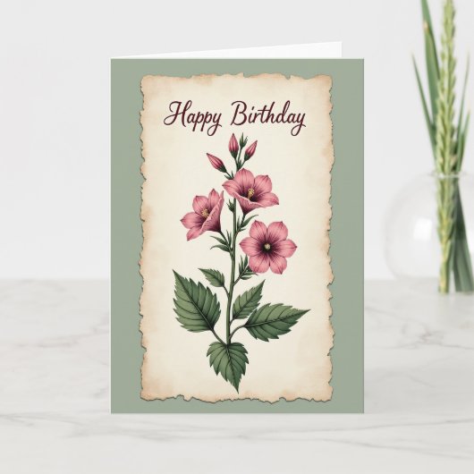 バラの花の誕生日カード カード (正面)