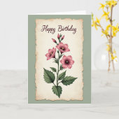バラの花の誕生日カード カード (黄色い花)