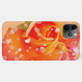 バラの花びらとお名前のオレンジローズ Case-Mate iPhoneケース (裏面(横))