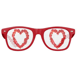 バラの花びらのハート レトロサングラス