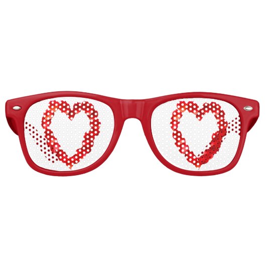 バラの花びらのハート レトロサングラス (正面)