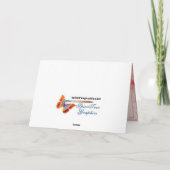 バラの花びらのハート-内部の詩 シーズンカード (裏面)