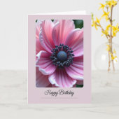 バラの花びらの誕生日カード カード (黄色い花)