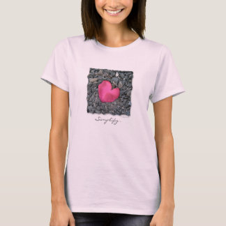 バラの花びらハートTシャツ Tシャツ