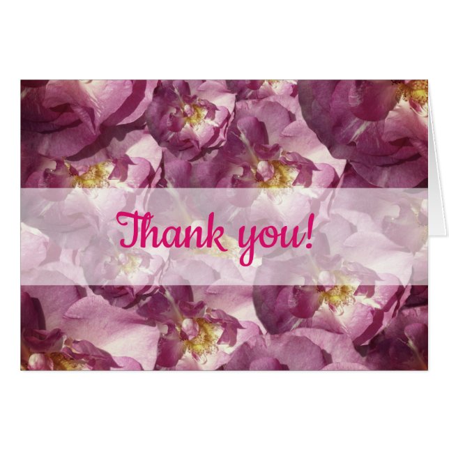 バラの花フォトウォーターカラーカード (正面横)