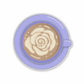 バラの花ラテ シール (正面)