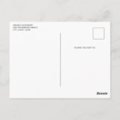 バラの花冠のウサギ 可愛い ポストカード (裏面)