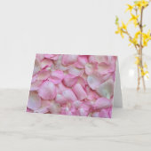 バラの花弁（ピンク） カード (黄色い花)