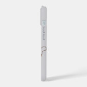 バラの花束を持つかわいい子猫 iPhone 15ケース (左側面)