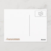 バラの花束を持つキャバリア母の日 ポストカード (裏面)