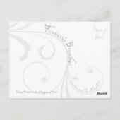 バラの花束を持つ若い女性 ポストカード (裏面)