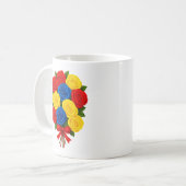 バラの花束クラシックマグ コーヒーマグカップ (正面左)